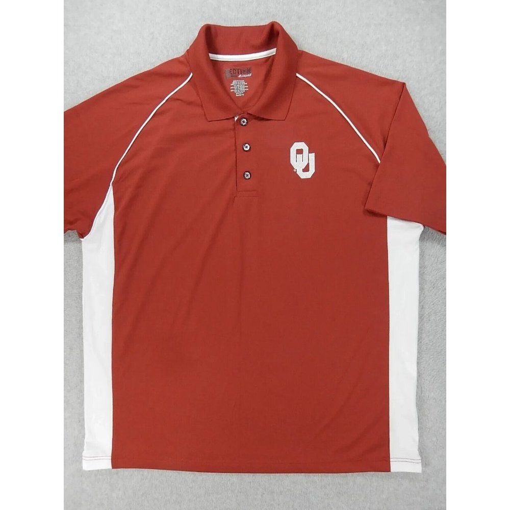 Oklahoma Sooners Majestic Stitched Campus Football‎ Polo Shirt (Men's XL)